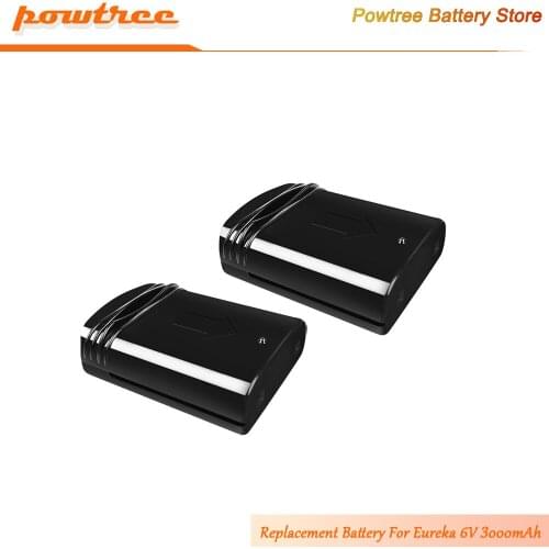 Powtree 6V 3000mAh Replacement Vacuum Battery For Eureka Part 60776 39150,68112,25-0010-02