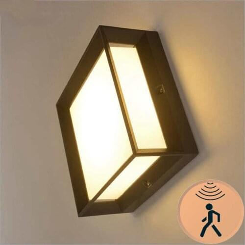 LED outdoor waterproof wall lamp Radar Motion Sensor led outdoor light porch light courtyard garden wall lights outdoor lighting