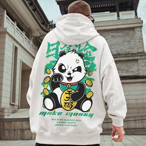 Oversize Sweater Hooded Fleece-Lined Panda Fat Mens Fashion Loose Fashion Brand Trendy Autumn and Winter 8XL Pullover Hoodies