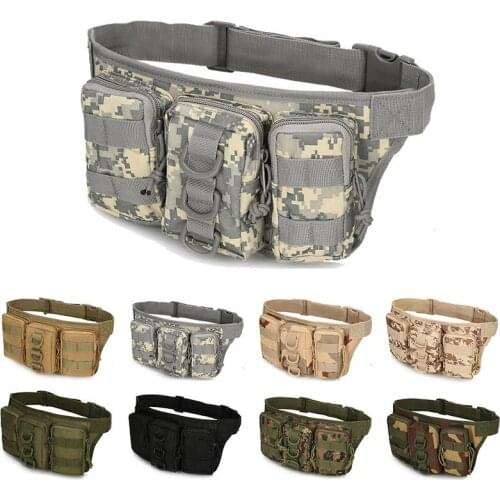 Tactical Waterproof Men Waist Pack Hiking Nylon Waist Bag Outdoor Army Military Hunting Sports Climbing Camping Waist Pockets