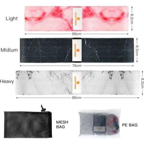 Fabric Cotton Gute Circle Booty Bands Custom Logo Hip Resistance Bands