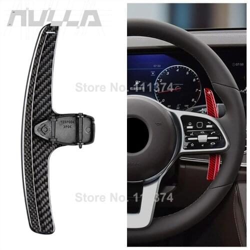 W205 S213 Carbon Fiber Shift Paddles For Benz A B C E GLA Class C205 W213 X253 MB A205 C238 Steering Wheel DSG