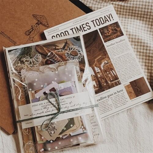 170 Pcs Vintage Material Note Ins Style S Decoration Stationery Stickers Diary Planner Scrapbooking DIY Retro Memo Journal Paper