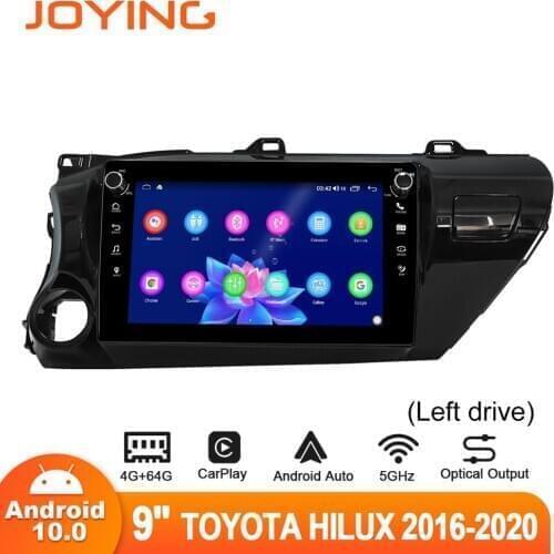 9" Android10 Car Radio for Toyota Hilux Left Drive 2015 2016 2017 2018 2019 2020 GPS DSP Carplay 4G SIM 5GWiFi Subwoofer SPDIF
