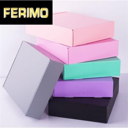 10pcs Colorful Corrugated Box Kraft Paper Mailing Box Small Cosmetic/Present Packaging Box Cardboard Gift Box Carton 15x15x5cm