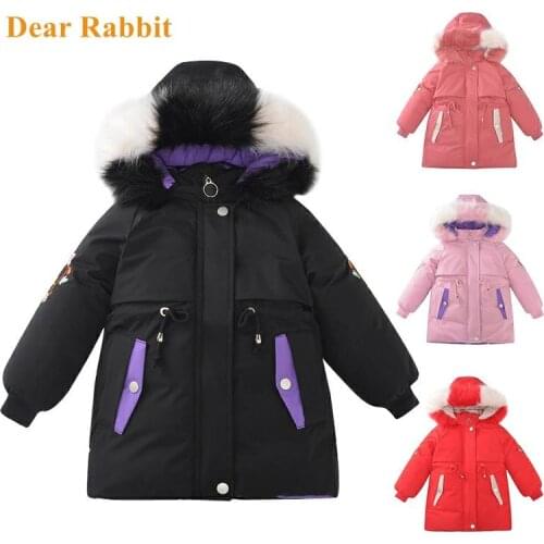 Children Winter Down Cotton Jacket New Fashion Girl Clothing Kids Clothes Thick Parka Hooded Snowsuit Outerwear Coat overcoat