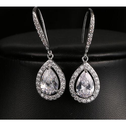 Emmaya Elegant AAA Cubic Zirconia Dangle Earrings for Women Wedding Jewelry Accessories Factory Price