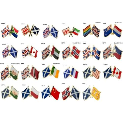 Flag Laple Pin Badge Brooch United Kindom friendship South African Scotland Rainbow Netherland Canada Norway Ireland U.S. Poland