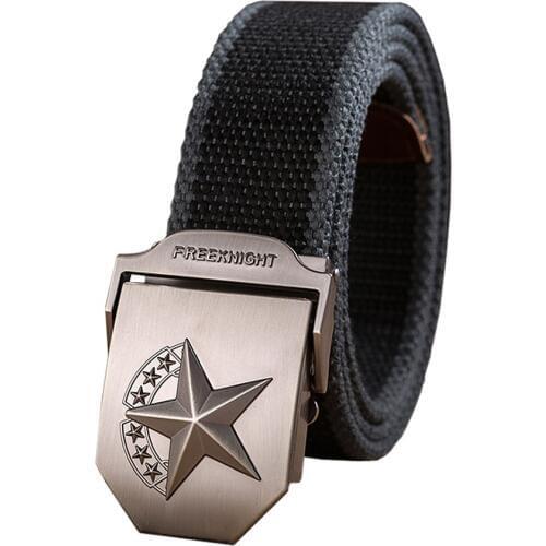 Canvas Belts Striped Adult Fashion Men Belt Ultra Long 120cm Canvas Belt Man Automatic Buckle Knitted Belts