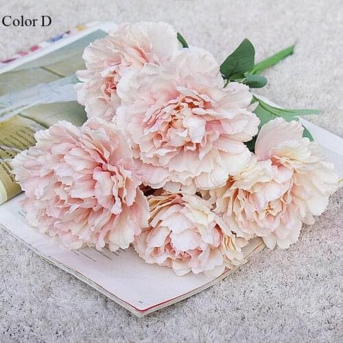 7Heads big Artificial peony flower bouquet flores artificiales wedding home fall decorations fake flowers fleur artificielle