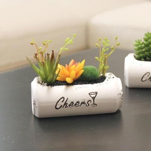 Artificial Succulent Eco-friendly Long Lasting PVC Mini Fake Plant Landscape Decor for Home Simulation Plants