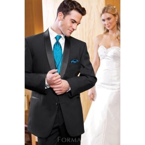 Groom Suit Wedding Suits For Men Black Mens Suits Wedding Groom Tuxedo, Tailored 4 Piece Suit Black Wedding Tuxedos For Men