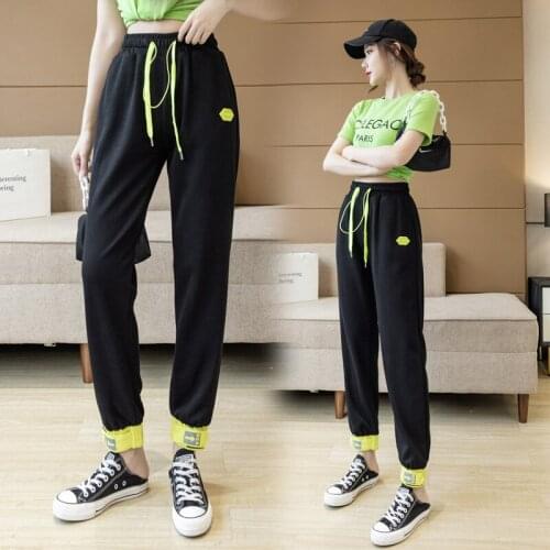 Velcro Leggings Harem Pants for Korean Fashion Hip Hop Streetwear Womens Joggers Clothing Teenage Girls High Waisted Sweatpants