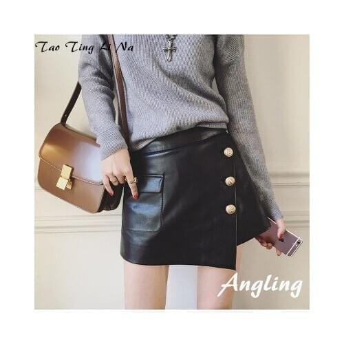 Top brand New Fashion 2020 Natural Genuine Real Sheep Leather Shorts G49 high quality