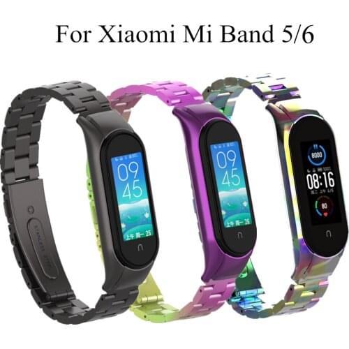 Metal Strap For Xiaomi Mi Band 5 Wrist Stainless Steel Bracelet For Xiaomi Mi Band 5 Strap Replace Belt For Mi band5 NFC Pulsera