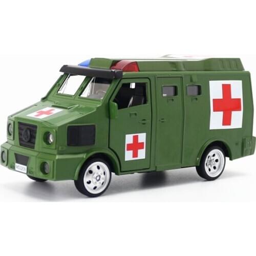 1:32 alloy pull back armored car ambulance car model,high simulation childrens educational toy car,free shipping