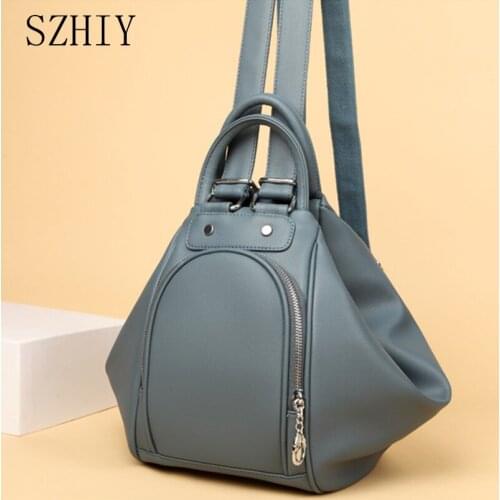 Fashion Multifunctional Backpack Women High Quality Casual Sac Bandouillere Femme Designer School Bag For Teenage Girls New Soft