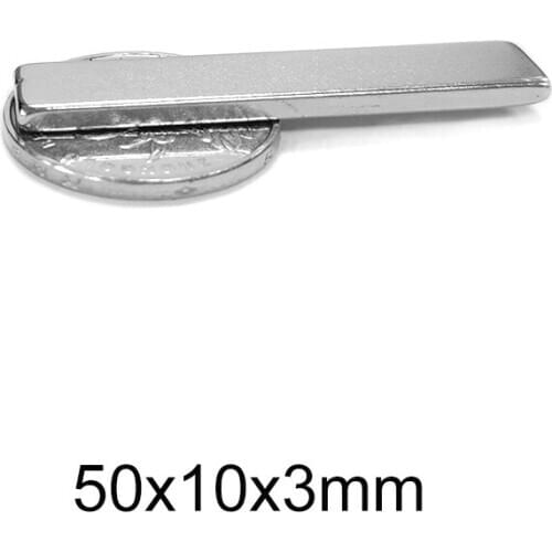 2~40PCS 50x10x3 mm Powerful Magnets 50mmX10mm Long Sheet Permanent Magnet 50x10x3mm Block Strong Neodymium Magnet 50*10*3