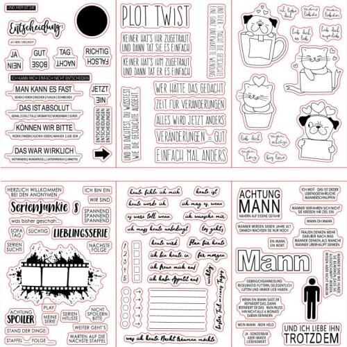 German Transparent Clear Silicone Stamp/Seal for DIY scrapbooking/photo album Decorative clear stamp A1730