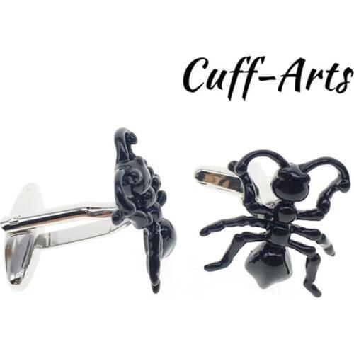 Cuffarts 2018 New Men Cufflinks Brand Luxury Elegant Black Ant Shaped Cufflinks Trendy Cuff Links Jewelry Accessories C10063