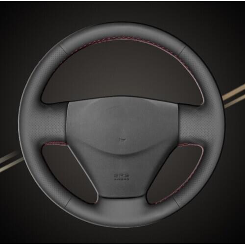 Auto Braid On The Steering Wheel Cover for 2005-2009 Kia Rio 2007 Rio Hyundai Accent Getz DIY Car Wheel Covers Styling Accessory