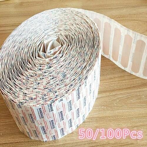 50/100pcs Band-Aids Waterproof Breathable Cushion Adhesive Plaster Wound Hemostasis Sticker Band First Aid Bandage