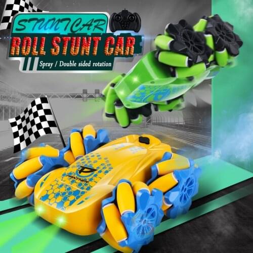 RC Stunt Car Drift Double-sided Bounce 2.4G 4CH Remote Control Car Rock Crawler Roll Car 360 Degree Flip Kids Robot RC Car Toys