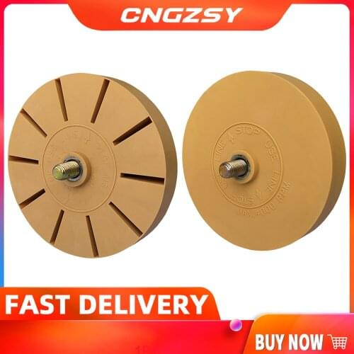 Rubber Eraser Wheel 3.9 Inch 3.5" 20mm 15mm Pad & Adapter Adhesive Vinyl Decal Graphics Paint Glue Residue Sealant Removal E23