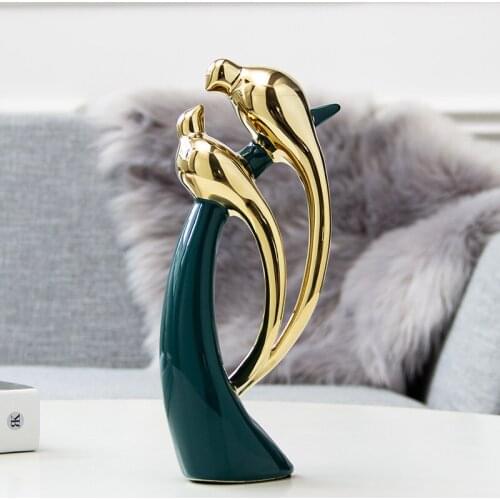 MODERN CERAMIC BIRDS ORNAMENTS BOOKCASE LIVINGROOM TABLE FIGURINES CRAFTS HOTEL OFFICE DESKTOP FURNISHING ACCESSORIES DECORATION