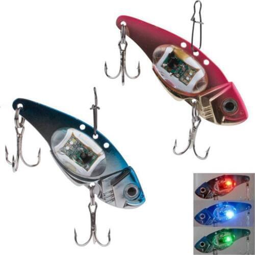 LED Light Fishing Lure With Fishhooks Electronic Fishing Lamp Bait Tackle Fish Lure Light Flashing Lamp Practical LED Lures