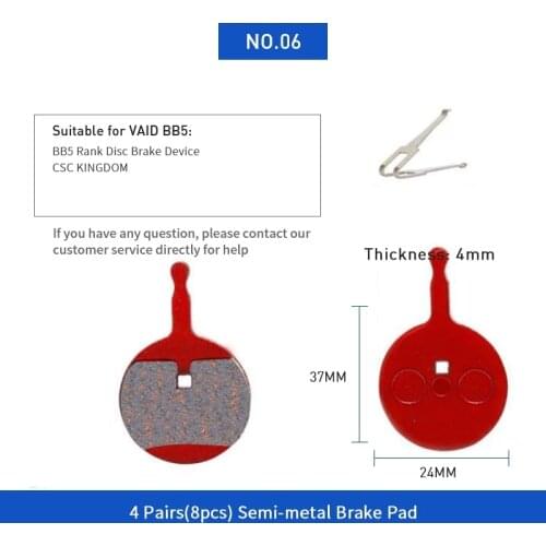4 Pairs MTB Bicycle Resin Semimetal Disc Brake Pads for Shimano B01S M375 M395 M446 M485 M486 M416 Deore M515 M525 Bike Brake Pa