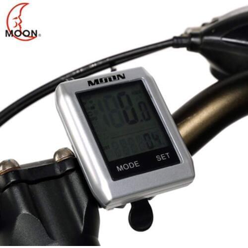 MOON Bike Computer With LCD Digital Display Waterproof Bicycle Odometer Speedometer Cycling Stopwatch Riding Accessories Tool