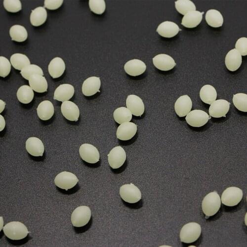 100PCS Oval Soft Rubber Luminous Fishing Beads Glowing Sink Beads For Treble Hook Fishing Rigs Green Red Fishing Lure Tackle new
