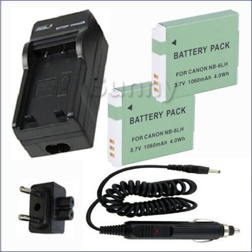 2 Battery + Charger for Canon PowerShot SX170IS,SX240HS,SX260HS,SX280HS,SX500IS,SX510HS,SX520HS,SX600HS,SX700HS Digital Camera