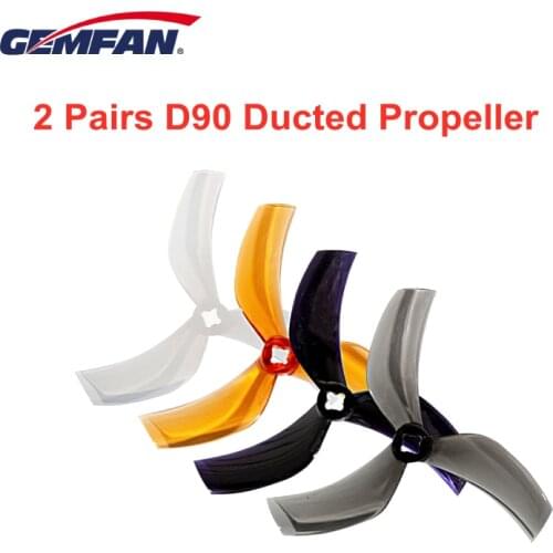 2 Pairs Gemfan D90 1.5mm & 2mm Ducted Durable 3 Blade Propeller for FPV Racing Drone Quadcopter RC Models Toys DIY Accessories