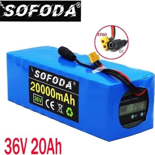 2021 36V 20AH 10S4P Electric Bike Battery 20A BMS Lithium Battery 36v With Battery Ebike XT60 Plug With Capacity Indicator
