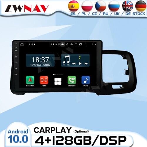 6+128G Carplay Android 10 For Volvo S60 2011 2012 2013 2014 2015 2016 2017 2018 GPS Navi Auto Car Radio Stereo Player Head Unit