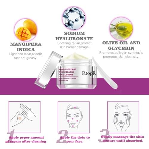 High-quality RtopR cream anti-wrinkle anti-aging whitening mango bright moisturizing liquid tights nourishes and shrinks pores