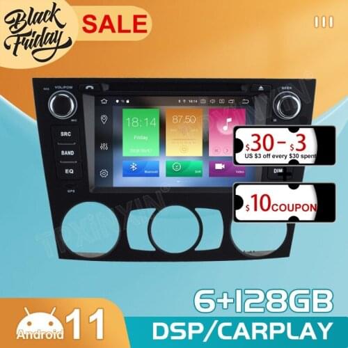 PX6 Android 11 6+128G Carplay For BMW 3 Serie E90 E91 E92 2004 2012 GPS Car Navigation Multimedia Video Stereo DVD Player Radio