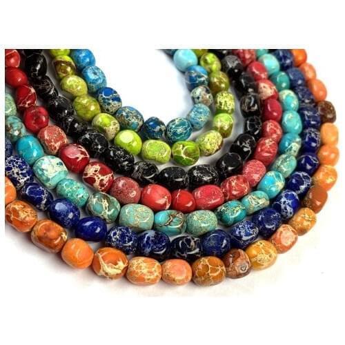 Natural Stone isolation Loose Beads irregular Emperor stone Beads for Jewelry Making DIY Bracelet Necklace Accessories 5x5x7mm