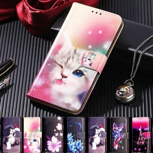 Case For Samsung Galaxy A8 2018 A530 A530F Case Cute Flip Leather Cover For Samsung A8 Plus 2018 A730 A730F Case Towel Cat