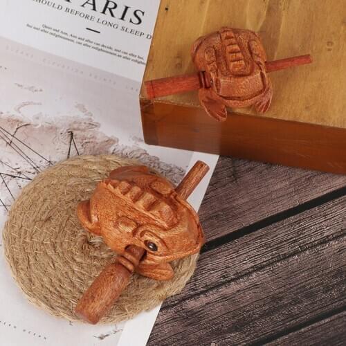 Wooden Lucky Frog Toy Animal Money Frog Clackers Kids Musical Instrument Percussion Toy Gift Children Toys Home Art Decor