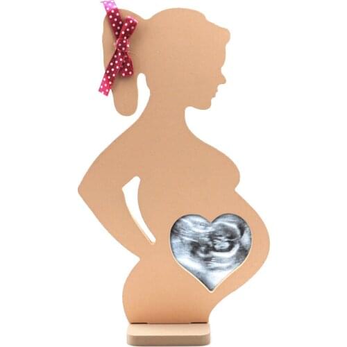 Picture Holder Pregnant Woman Photo Frame PREGNANT LADY Wooden Hearts Sign Ornaments Baby Birthday Gift BABY ON BOARD