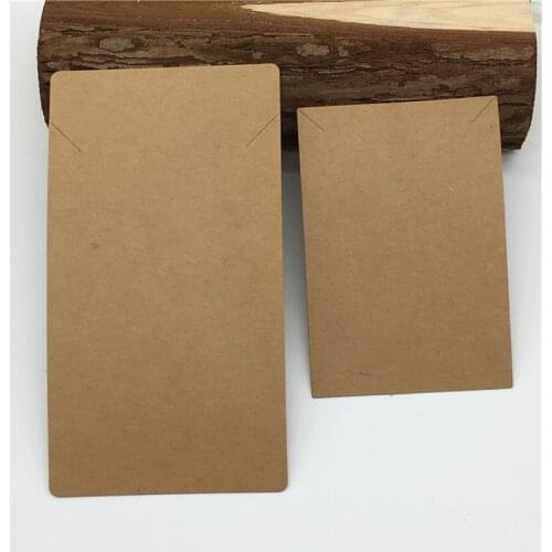 50Pcs Kraft Paper Jewelry Holder Necklace&Earring Label Pendant Display&Finishing jewelry Cards