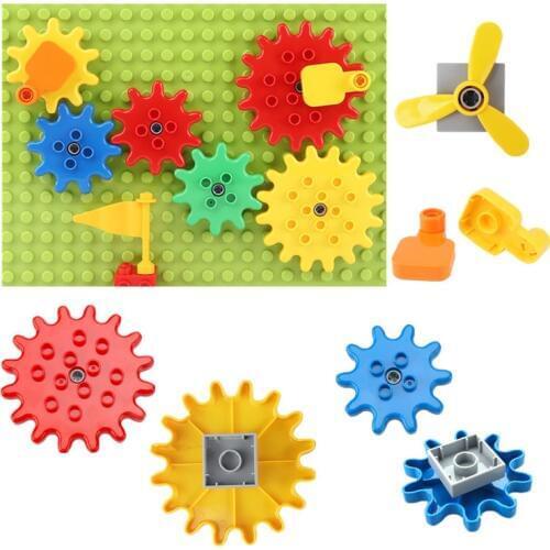 Rotating Gear System Propeller Large Building Blocks Parts Compatible Complement Bricks Toys