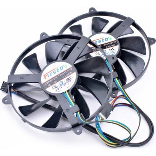 Brand new original Firstd FD9015U12D 12V 0.55A sapphire graphics card cooling double fan