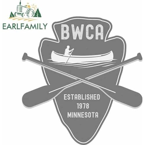 EARLFAMILY 13cm x 11.9cm for BWCA Establish 1978 Minnesota Cartoon Anime Car Stickers Laptop Decal Refrigerator Car Assessoires