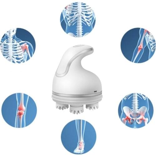 G32A Cat Head Scalp Massager Electric Kneading Massage Comb Cordless Portable Handheld Remove Loose Hair Safe Material