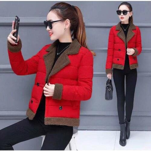 Fashion Womens Cotton-Padded Coat New 2021 Winter Jackets Short Thicken Warm Jacket Parkas Winter Parka Outwear X70