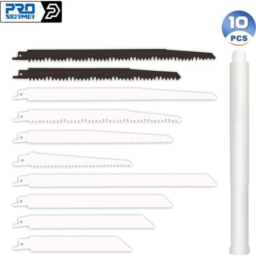 10PCS Saw Blade Reciprocating Saw Multifunctional Powerful Cutting Wood Metal PVC Power Tool Accessories By PROSTORMER